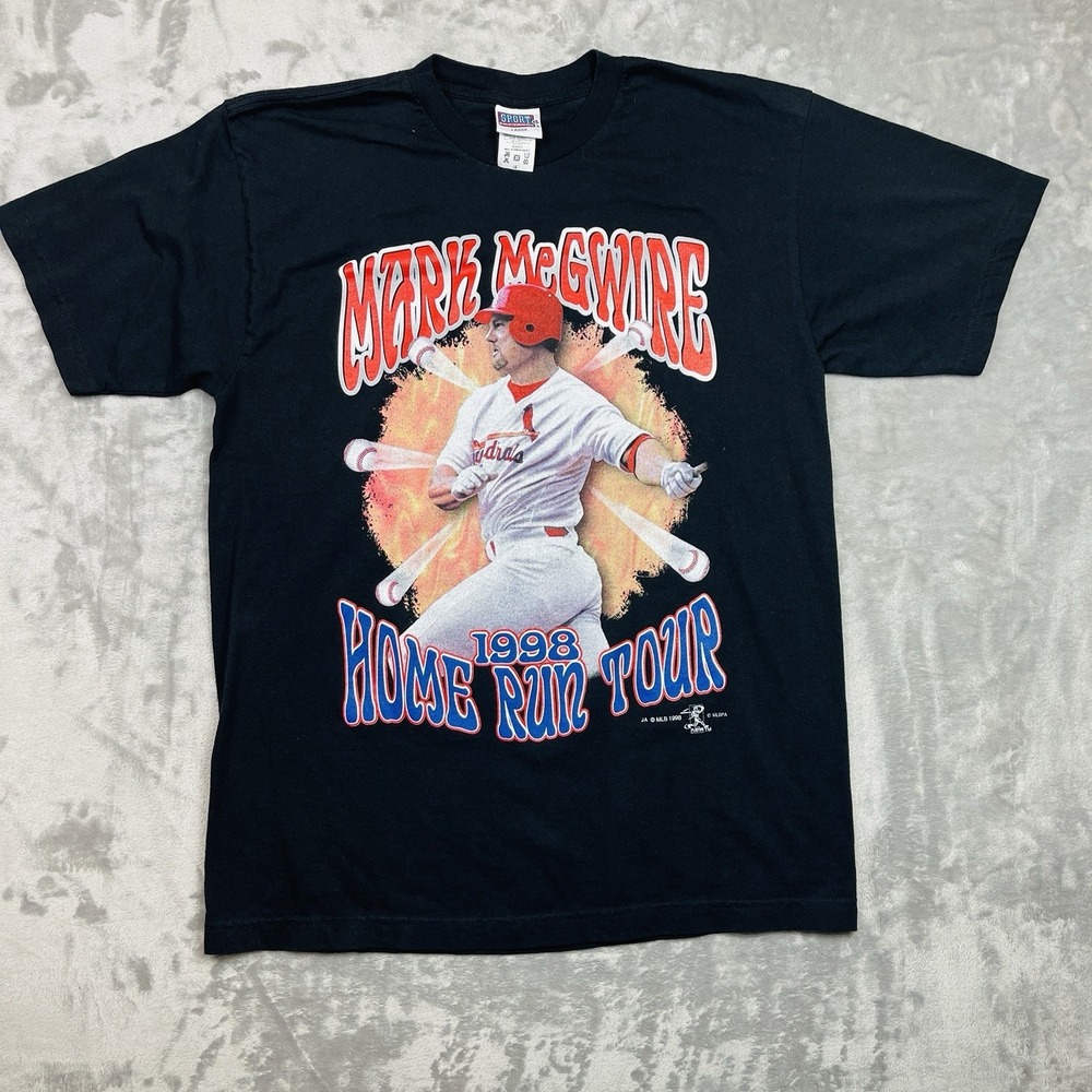 Vintage Mark McGwire 1998 Home Run Tour Tee Large Cardinals
